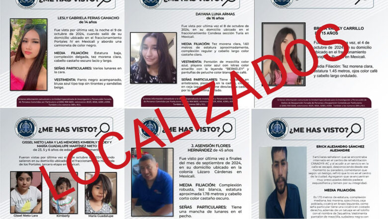 Localiza FGE a ocho personas con reporte de búsqueda