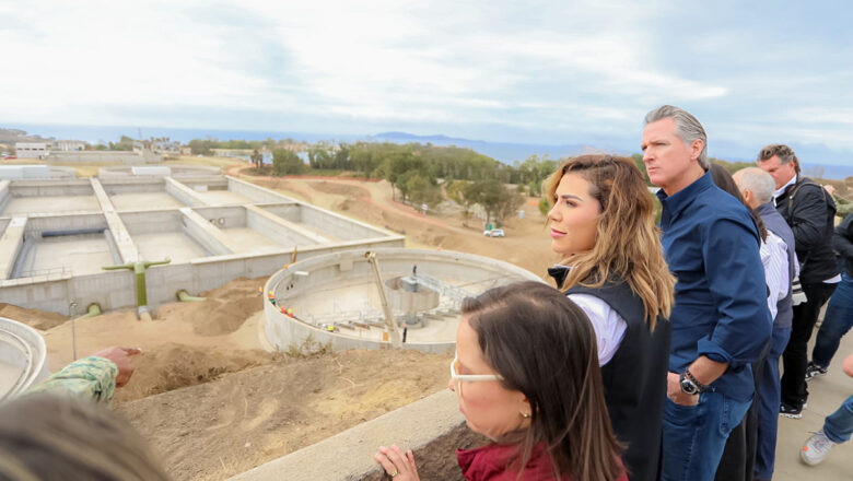 Supervisan gobernadores de BC y California avance en planta tratadora de San Antonio de los Buenos