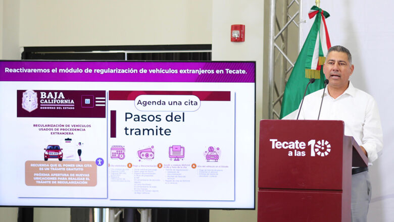 Reactivan regularización de autos chocolate en Tecate