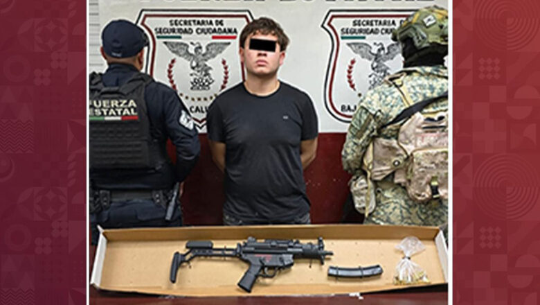Detienen a chamaco sanluisino en posesión de arma de fuego en el 57