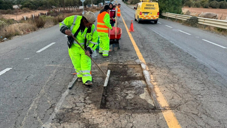 Inicia SCIT programa de bacheo “Bachetón” en carreteras federales de BC