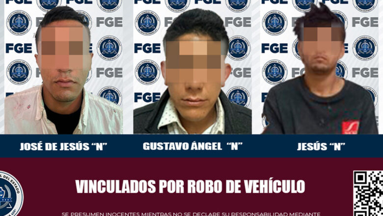 Dan prisión preventiva a tercia de presuntos roba autos 