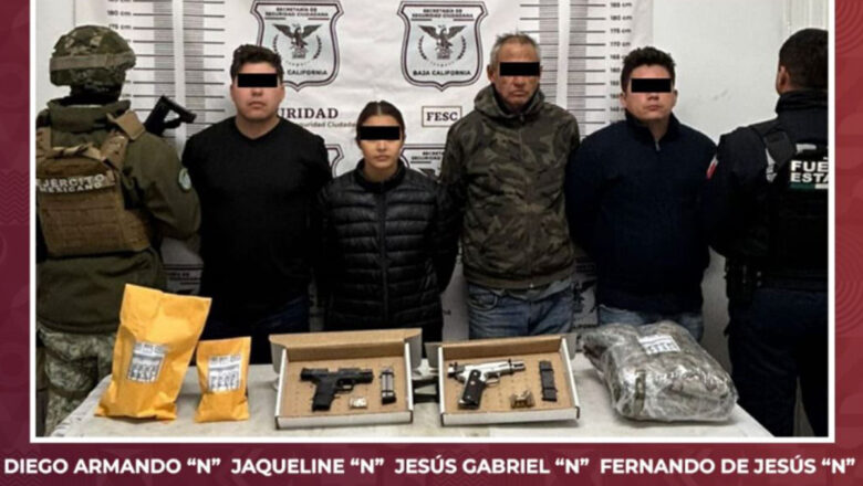 Detiene Fuerza Estatal a 4 personas en posesión de armas de fuego