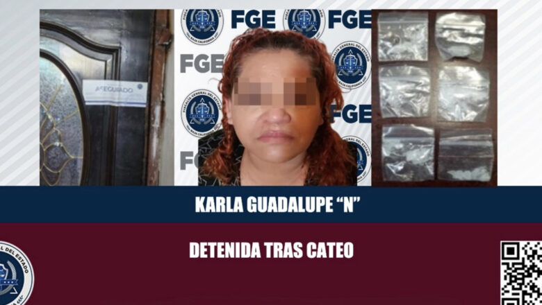 Asegura Fiscalía a presunta narcomenudista en Villa Verde