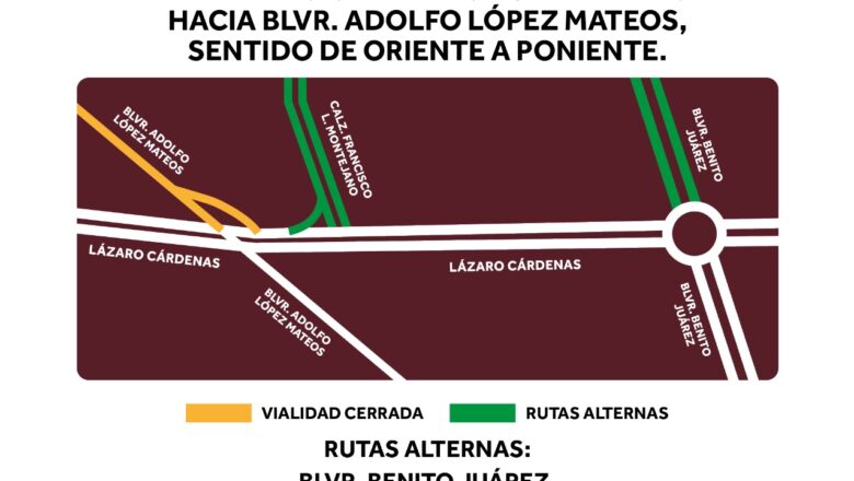 Cerrarán vuelta a la derecha del Distribuidor vial Lázaro Cárdenas