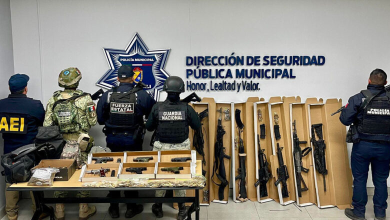 Logran decomiso de armas y cartuchos 