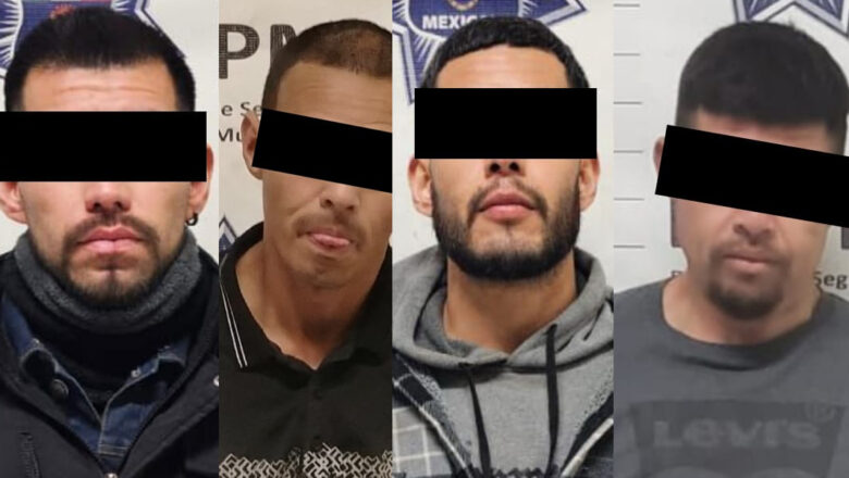 Aseguran  a cuarteto de sujetos relacionados con diversos robos