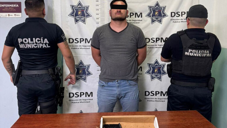 Sujeto armado es detenido por la policía municipal de Mexicali 