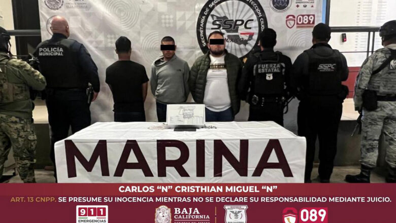 Detienen en Tijuana a tres hombres en poder de un arma de fuego