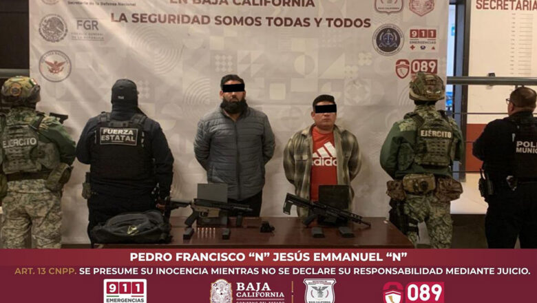 Fuerza Estatal detiene a dos sujetos con armas largas