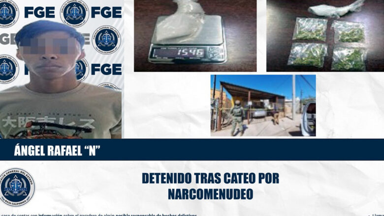 Detiene FGE a presunto narcomenudista tras cateo