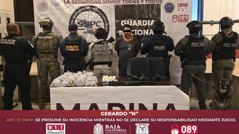 Saca FESC armas de alto calibre y drogas de las calles de Tijuana; un detenido