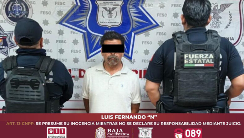 Activa botón violeta y detienen a hombre por violencia familiar