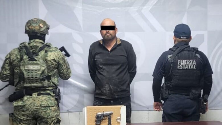 Tras persecución aseguran a hombre armado en Mexicali